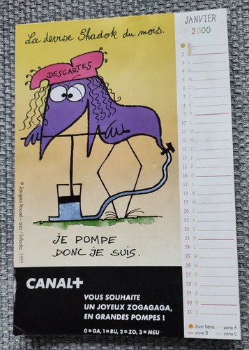 Calendrier shadok annee 2000 - shadok,