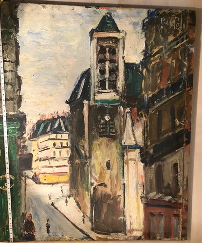Ancien tableau huile sur - ,