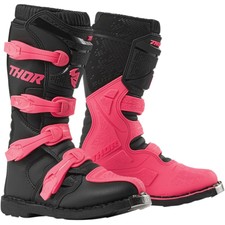 Thor Femmes Blitz XP Bottes Moto Femme Motocross Enduro Bottes Noir/Rose