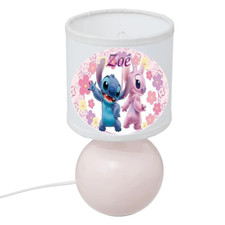 LAMPE DE CHEVET BOULE ROSE