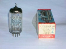 ECC81 = 12AT7 Telefunken, Tube Lampe Valve Röhre Valvola Valvula, NOS, NIB.