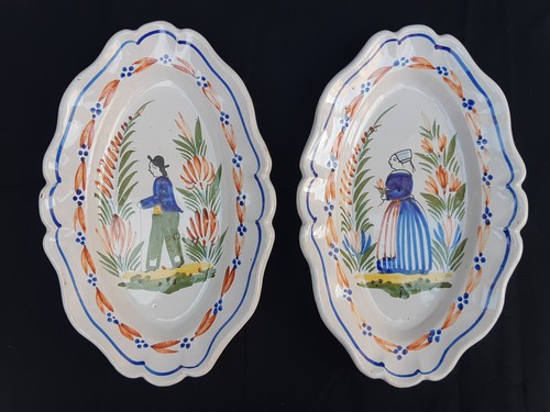 Quimper anciens plats ovales - quimper, 2