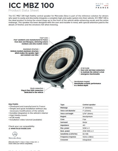 Focal haut parleur - focal, central
