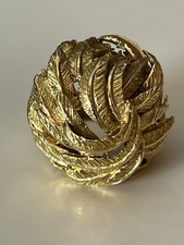 5371- Bague Boule Feuillage Or