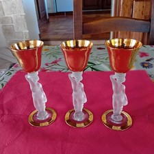 ARTE DECO 3 VERRES  A LIQUEUR