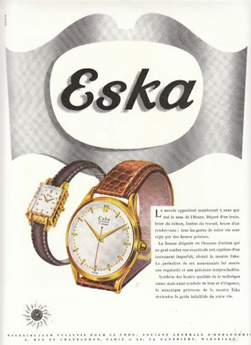 Publicité ancienne montre