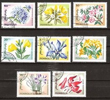 MONGOLIA  # 422-9 Used FLOWERS
