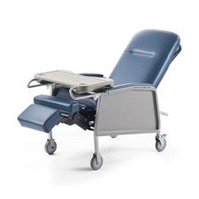 VEVOR Fauteuil Inclinable Gériatrique 3 Positions Plateau Amovible et 4 Roues