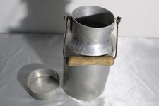 Ancien Vintage bidon à lait en aluminium pure