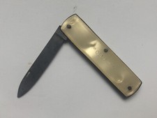 Couteau pliant de poche petit vintage, manche nacré ancien, 11,5 cm