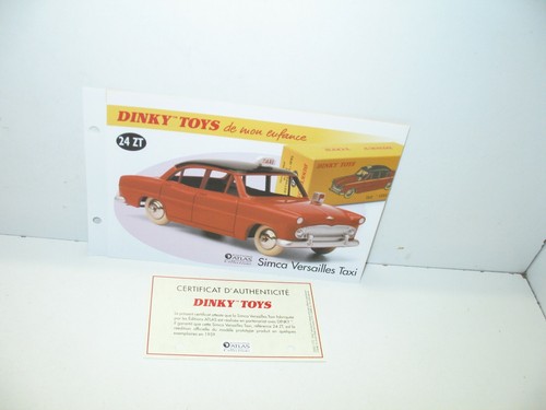 Fiche certif dinky toys - fiche,