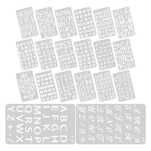 Sets pochoirs pour lettres - 2,