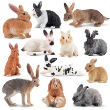 Lot de 12 figurines de lapin