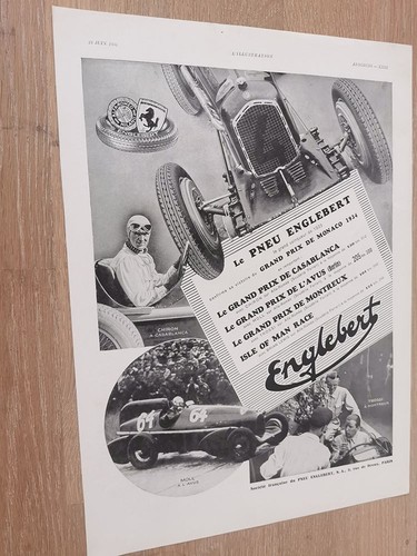 Englebert pneu automobile 1934