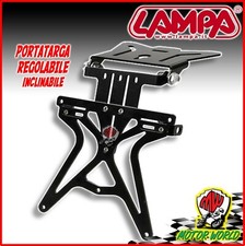 90146 Porte Targa Portatarga Lampa Aero-X Pour Moto Honda Yamaha Aluminium Noir