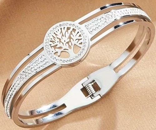 Bracelet arbre vie acier - de,