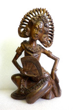 Statue SHIVA en bois  ,H 30cm