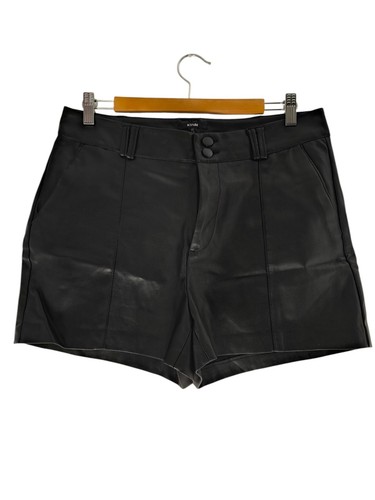 Short simili cuir noir - en,