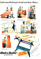 Publicité Advertising 0924  1983   Black  & Decker établi Workmate  le plaisir d
