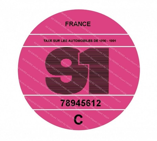 Vignette fiscale 1991 france - 1991,