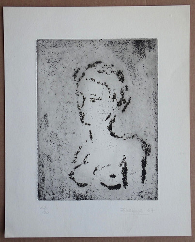 Francois chenue 1967 gravure - chenue,