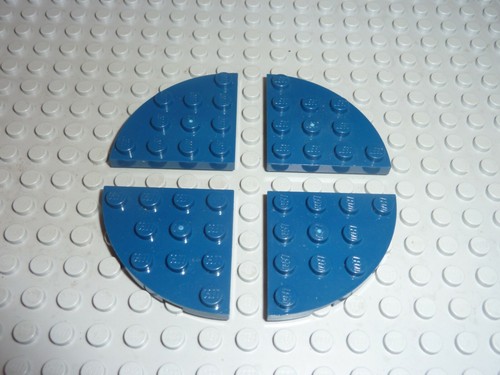 Lego navyblue plate corner - x,