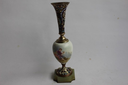 Vase émaux limoges - vase,