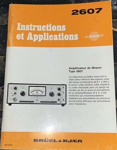 Bruel kjaer instruction - bruel, &