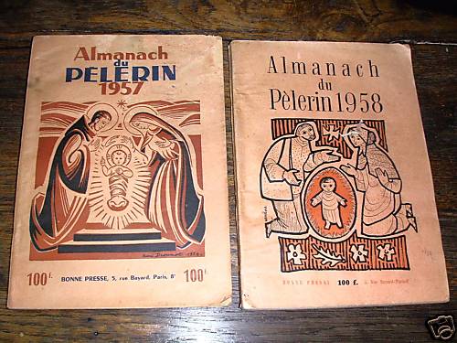 Lot almanach du - de, pèlerin