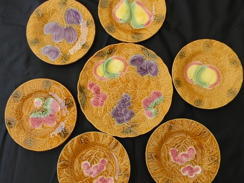 Assiettes barbotine et 1 - et,