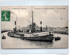 14 OUISTREHAM - la suceuse et la drague en travai