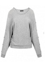 COP COPINE ETE 2018 : pull à manches boutonnées HERBE S gris prix 115€ (-40%)