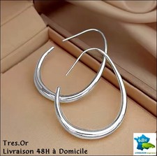 Créoles OVALES Plaqué Argent