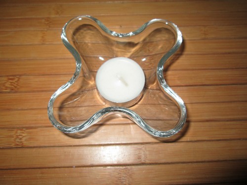 Bougeoir transparent forme - transparent,