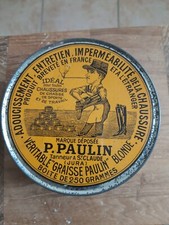 ancienne boîte de graisse pour chaussures P. PAULIN 