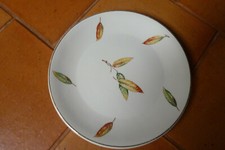 4 assiettes plates Digoin Sarreguemines La Fontaine Nemours  French vintage