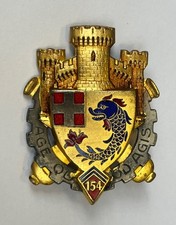 MILITARIA @ INSIGNE 154 RAP @ REGIMENT ARTILLERIE POSITION @ LIGNE MAGINOT @ TOP
