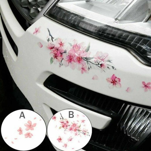 Pink cherry car stickers - pink,