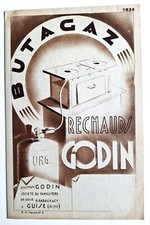 1934 GODIN Réchauds Butagaz - Catalogue avec tarifs