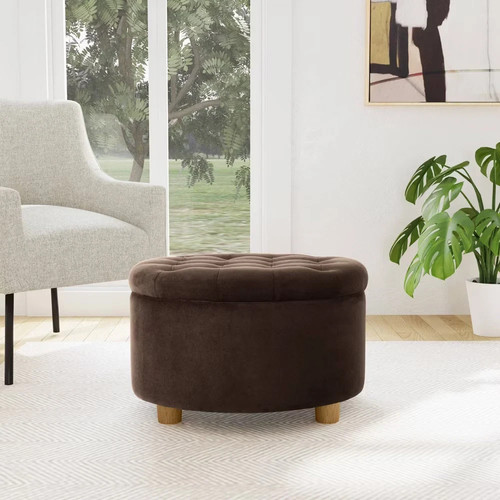 Tufted round storage - tufted,