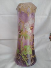 Vase Legras ?  à décor floral émaillé