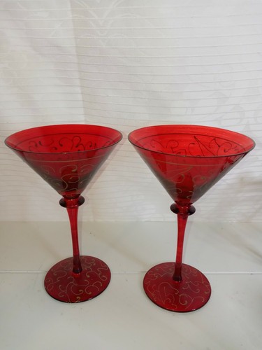 Vintage martini red glass with - martini,