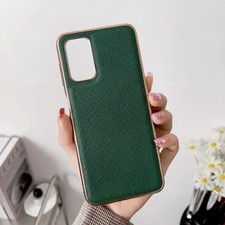 Étui en cuir véritable vert