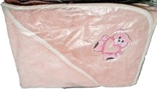 Cape de bain bébé rose