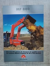 PROSPECTUS BROCHURE MASSEY FERGUSON CHARGEURS FRONTAUX 800 TRACTEUR