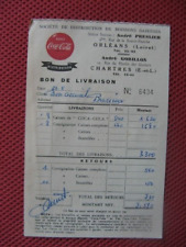 ++"1244"VIEILLE FACTURE ANDRE PRESLIER  ORLEANS DISTRIBUTEUR COCA COLA  ANNEE 50