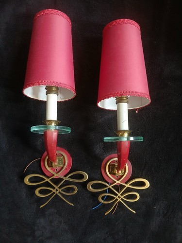Appliques bronze verre - et,
