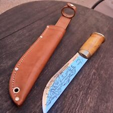 Couteau PUUKKO FINLANDAIS J.MARTIINI LAPINLEUKU Manche Bois avec Fourreau Cuir
