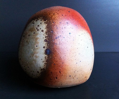 Belle sculpture boule grès - sculpture, en