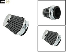 Filtre à Air Cornet Droit Type KN Grille Acier  Chrome Ø interieur 50 mm lg 80 m